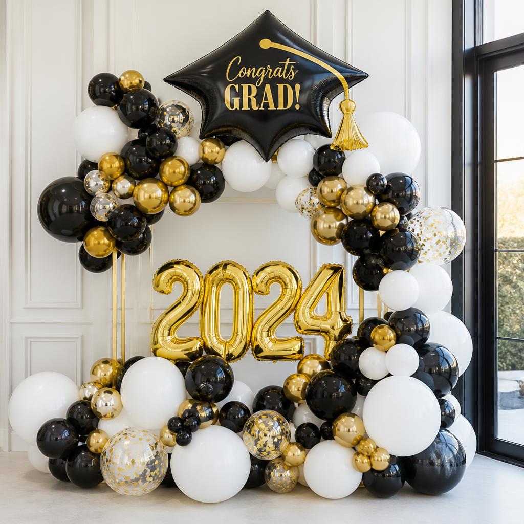 Graduation balloon display
