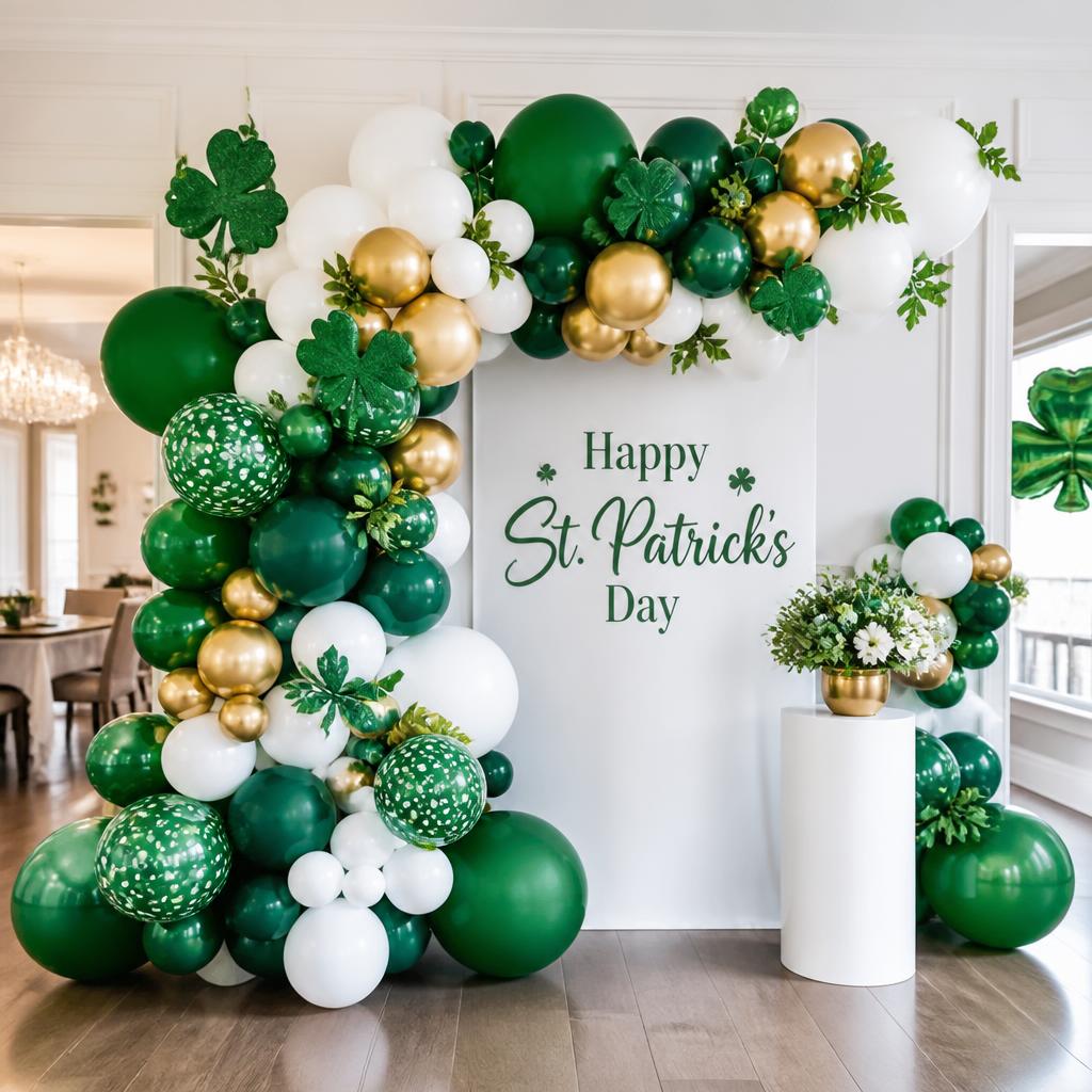 St Patrick's Day balloon display