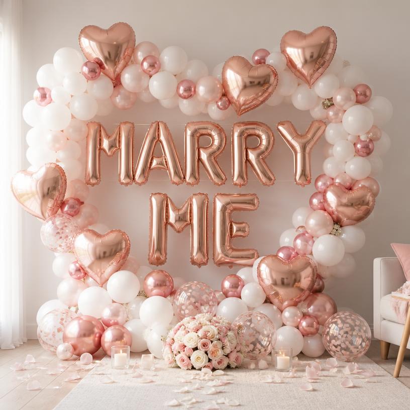 Will You Marry Me? balloon display